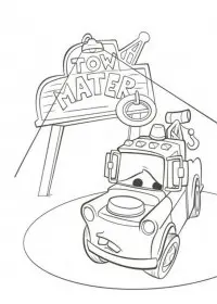 Fisă de colorat cu Cars de colorat p08