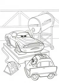 Fisă de colorat cu Cars de colorat p09