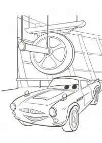 Fisă de colorat cu Cars de colorat p12