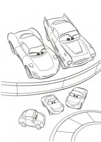 Fisă de colorat cu Cars de colorat p13