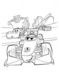 Fisă de colorat cu Cars de colorat p14