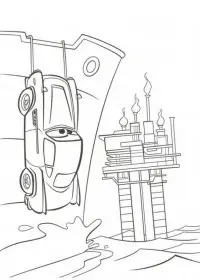 Fisă de colorat cu Cars de colorat p17