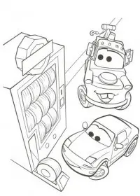 Fisă de colorat cu Cars de colorat p18