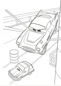 Fisă de colorat cu Cars de colorat p19