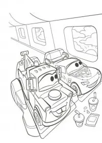 Fisă de colorat cu Cars de colorat p22