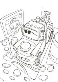 Fisă de colorat cu Cars de colorat p25