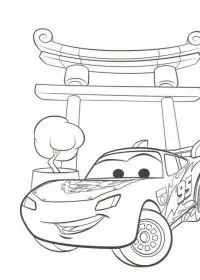 Fisă de colorat cu Cars de colorat p26