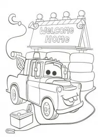 Fisă de colorat cu Cars de colorat p34