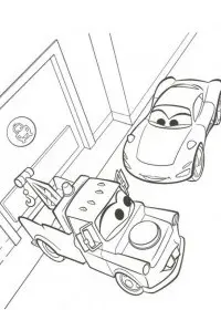 Fisă de colorat cu Cars de colorat p38