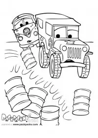 Fisă de colorat cu Cars de colorat p40