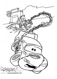 Fisă de colorat cu Cars de colorat p41