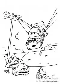 Fisă de colorat cu Cars de colorat p42
