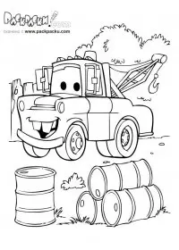 Fisă de colorat cu Cars de colorat p43