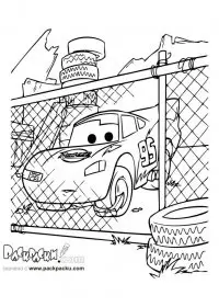 Fisă de colorat cu Cars de colorat p44