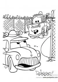 Fisă de colorat cu Cars de colorat p51