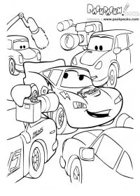 Fisă de colorat cu Cars de colorat p52