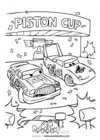 Fisă de colorat cu Cars de colorat p53
