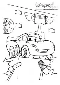 Fisă de colorat cu Cars de colorat p54