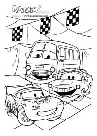 Fisă de colorat cu Cars de colorat p55