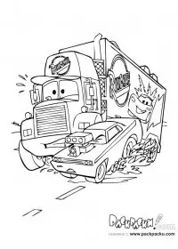 Fisă de colorat cu Cars de colorat p57