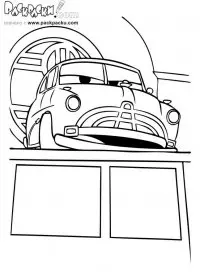 Fisă de colorat cu Cars de colorat p59