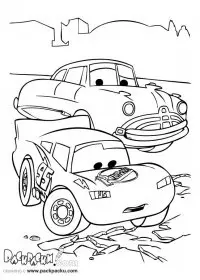 Fisă de colorat cu Cars de colorat p65