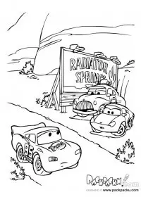 Fisă de colorat cu Cars de colorat p66