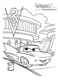 Fisă de colorat cu Cars de colorat p67