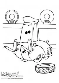 Fisă de colorat cu Cars de colorat p68