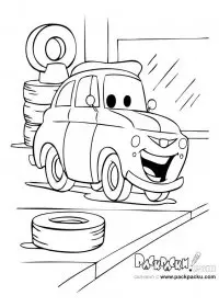 Fisă de colorat cu Cars de colorat p69