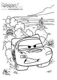 Fisă de colorat cu Cars de colorat p72