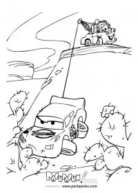 Fisă de colorat cu Cars de colorat p73