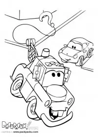 Fisă de colorat cu Cars de colorat p75