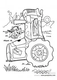 Fisă de colorat cu Cars de colorat p78