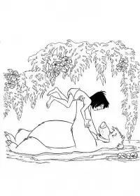 Fisă de colorat cu Cartea junglei de colorat p12