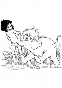 Fisă de colorat cu Cartea junglei de colorat p15