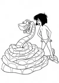 Fisă de colorat cu Cartea junglei de colorat p17