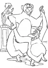 Fisă de colorat cu Cartea junglei de colorat p20