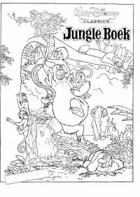 Fisă de colorat cu Cartea junglei de colorat p21