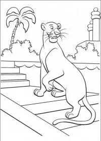 Fisă de colorat cu Cartea junglei de colorat p24