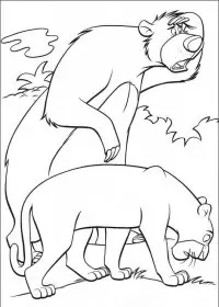 Fisă de colorat cu Cartea junglei de colorat p31