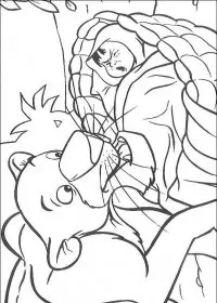 Fisă de colorat cu Cartea junglei de colorat p54