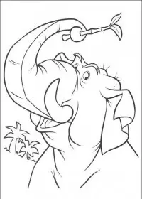 Fisă de colorat cu Cartea junglei de colorat p55