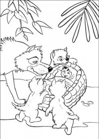 Fisă de colorat cu Cartea junglei de colorat p59