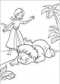 Fisă de colorat cu Cartea junglei de colorat p69