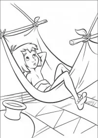 Fisă de colorat cu Cartea junglei de colorat p71