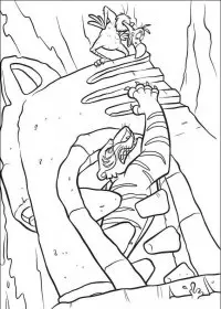 Fisă de colorat cu Cartea junglei de colorat p80