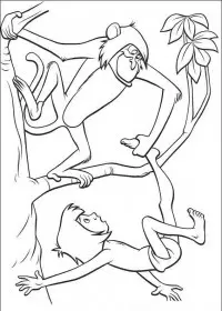 Fisă de colorat cu Cartea junglei de colorat p83