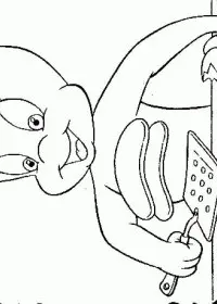 Fisă de colorat cu Casper de colorat p05