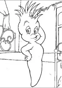Fisă de colorat cu Casper de colorat p07
